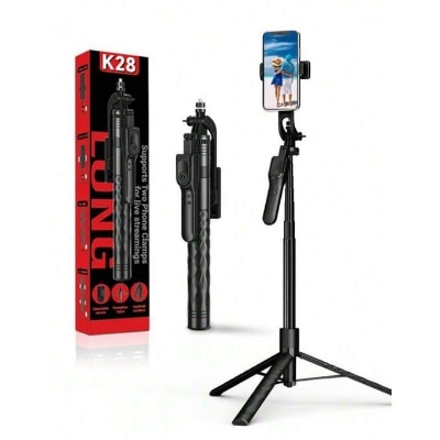 Picture of K28 Long Wireless Selfie Stick Tripod Stand for Mobile Phone Detachable Bluetooth Control Remote with Handeld Stabilizer For Smartphones TIKTOK Shooting Live