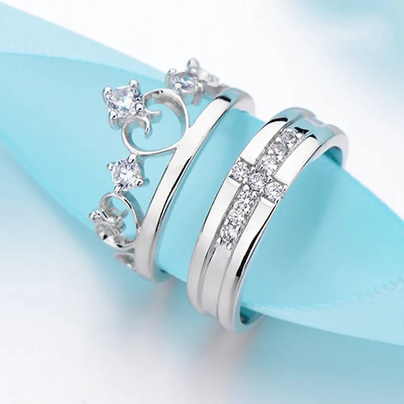 Picture of King and Queen Couple Ring Propose Ring Gift & Love Ring