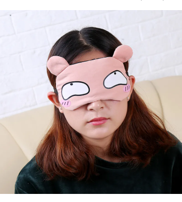 Picture of Sleeping Eye Mask Soft Padded Sleep Travel Shade Cover with Cooling Gel Pad Travel Rest Eye Shade Cover Blindfold