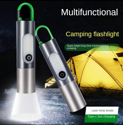 Picture of Rechargeable Flashlight Powerful Laser Camping Usb Long Duration Flash Lamp Super High Power Brightness LED Portable Flash Lamp
