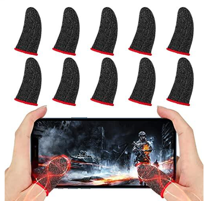 Picture of 5 Pair(10 Pcs) Mobile Finger Sleeve/Press Trigger Game Controller Sweatproof Gloves for Mobile Gaming / Finger Sleeves