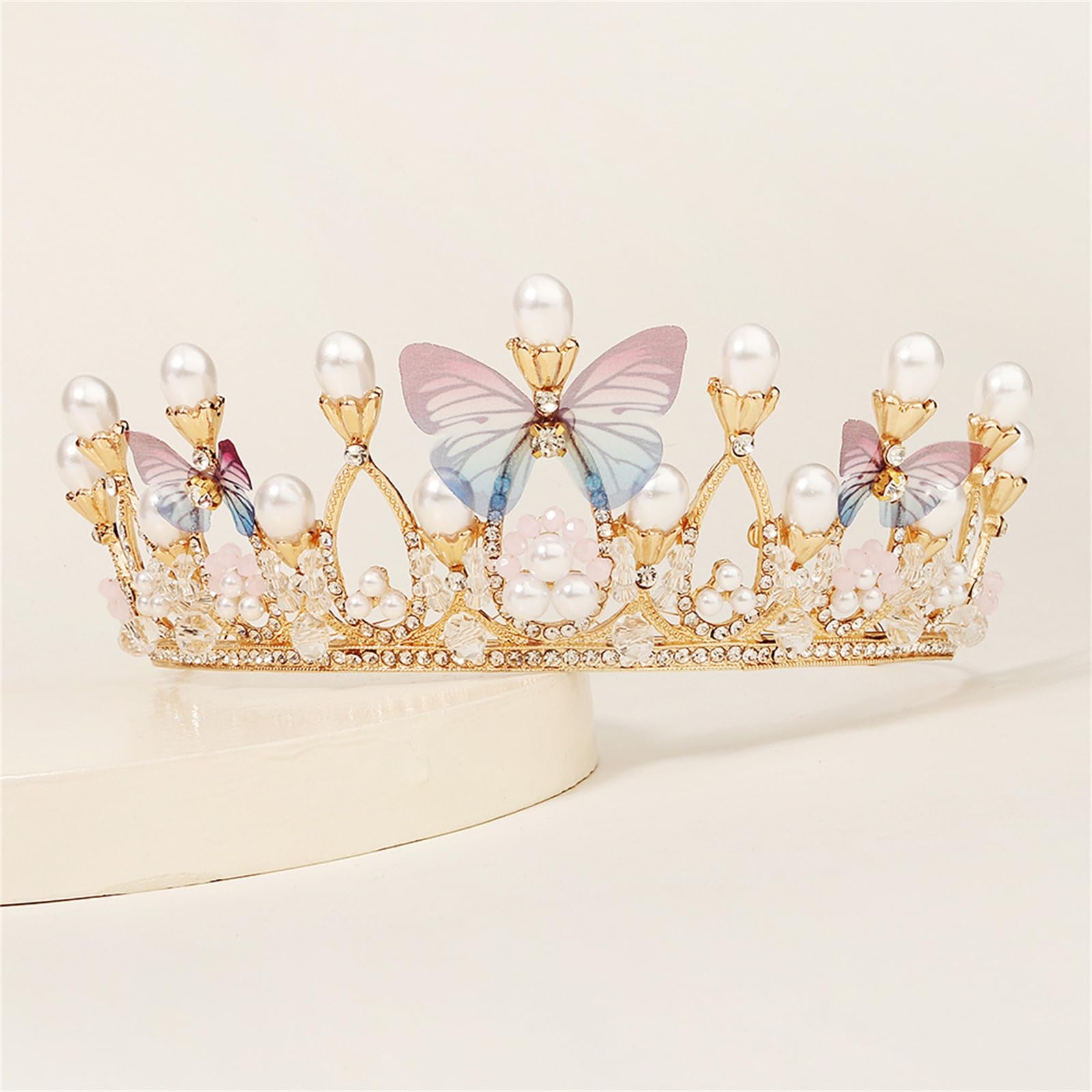 Picture of Wedding Bride Crown Headwear Rhinestone Tiaras Cute Head Pin Gift