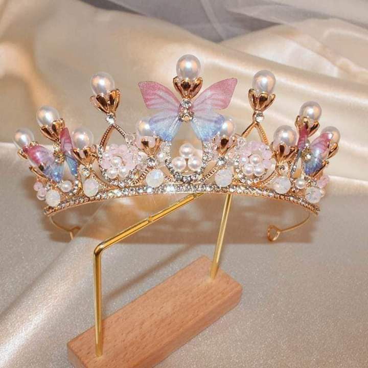 Picture of Wedding Bride Crown Headwear Rhinestone Tiaras Cute Head Pin Gift