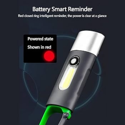 Picture of Portable Mini COB Keychain Flashlight USB Rechargeable Work Light Outdoor Camping LED Flashlight Torch