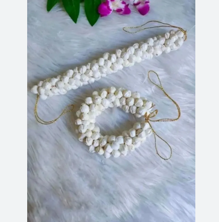 Picture of Artificial Foam Beli Flower Gajra - Traditional Hair Accessory for Festivals & Weddings
