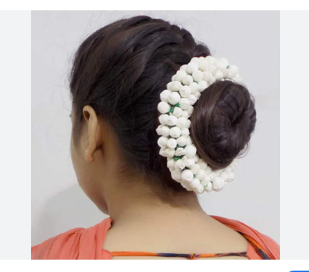 Picture of Artificial Foam Beli Flower Gajra - Traditional Hair Accessory for Festivals & Weddings
