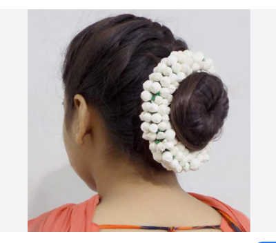 Picture of Artificial Foam Beli Flower Gajra - Traditional Hair Accessory for Festivals & Weddings