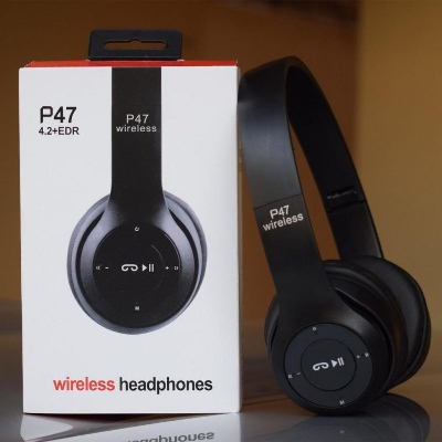 Picture of Wireless P47 Bluetooth Headphone With Microphone Foldable Headsets Bass HiFi Sound