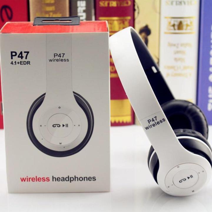 Picture of Wireless P47 Bluetooth Headphone With Microphone Foldable Headsets Bass HiFi Sound