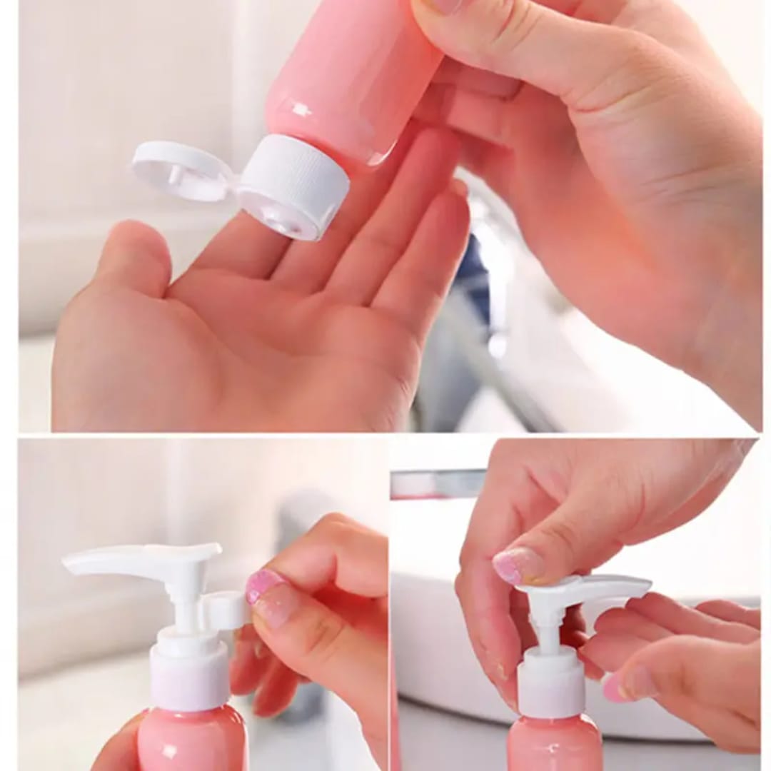 Picture of 6 Pcs Travel Makeup Bottle Set with funnel