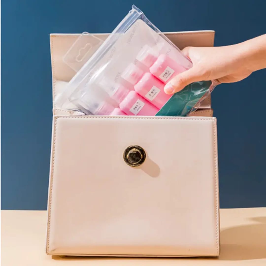 Picture of 6 Pcs Travel Makeup Bottle Set with funnel