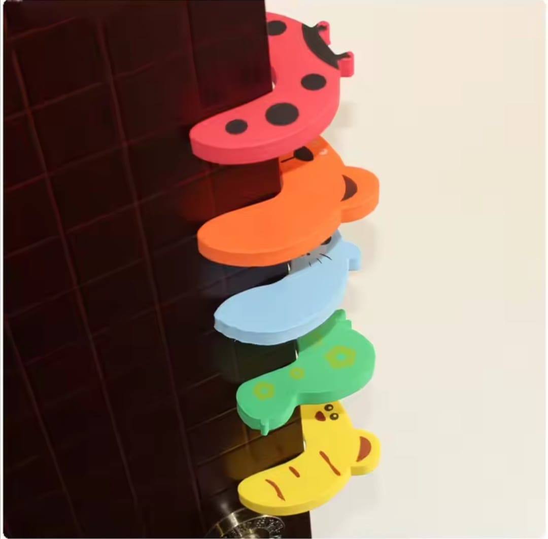 Picture of 2pcs Baby Safety Door Lock, Door Stopper Cartoon For Baby Protector Kids Finger Protector