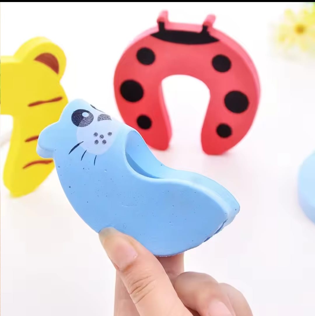 Picture of 2pcs Baby Safety Door Lock, Door Stopper Cartoon For Baby Protector Kids Finger Protector