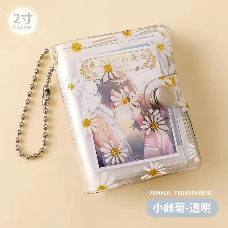 Picture of Mini Album Keychain Photo Storage Interstitial Pocket Keyring Lover Memory Gift