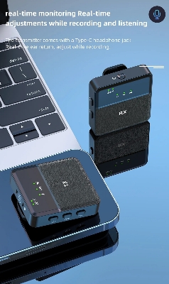 Picture of SX9 Wireless Microphone for Type C & 3.5mm Dual Microphone