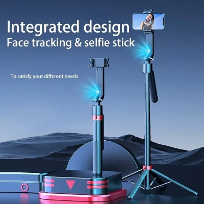 Picture of Q185 Auto Face Tracking Tripod Selfie Stick with Wireless Remote Control Smart Auto AI Tracking Stabilizer Gimbal (5.8) foot