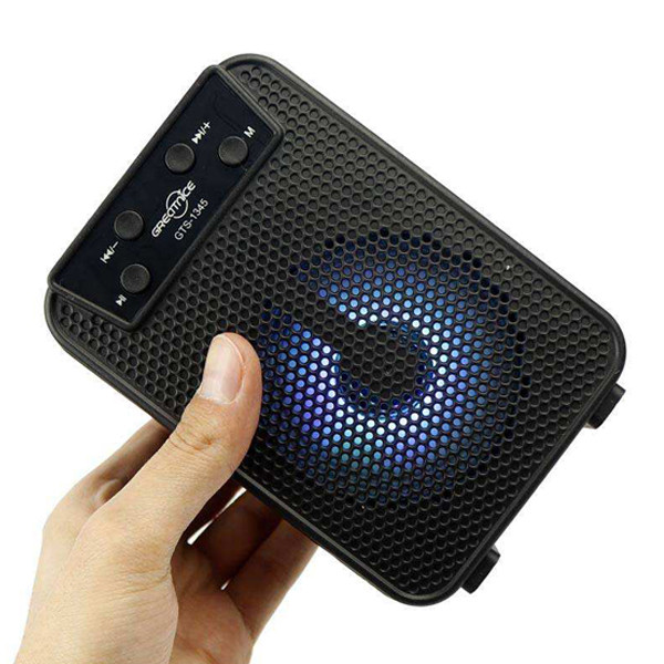 Picture of Bluetooth Speaker With RGB Light Gts-1345 Rechargeable Extra Bass Wireless Portable Speaker Mini Style 3 Inch