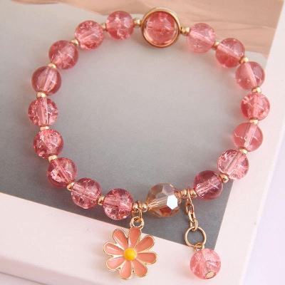 Picture of Party bracelet Flower  adjustable female bracelets for Women Pink 
