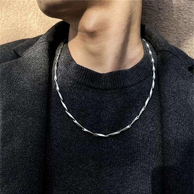 Picture of Titanium Stainless Steel Necklaces Chain For Men Silver 