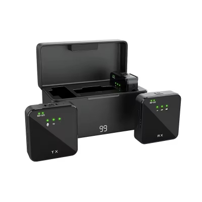 Picture of SX63 Collar Wireless Microphone Portable Live Streaming Lavalier Mini Lapel Microphone with Charging Box