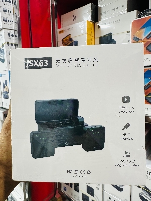 Picture of SX63 Collar Wireless Microphone Portable Live Streaming Lavalier Mini Lapel Microphone with Charging Box