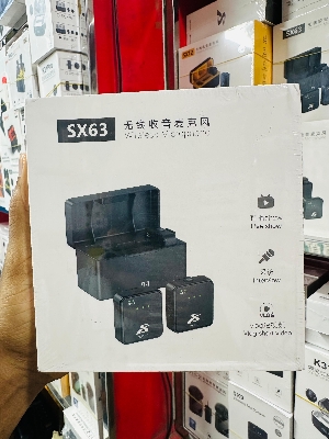 Picture of SX63 Collar Wireless Microphone Portable Live Streaming Lavalier Mini Lapel Microphone with Charging Box