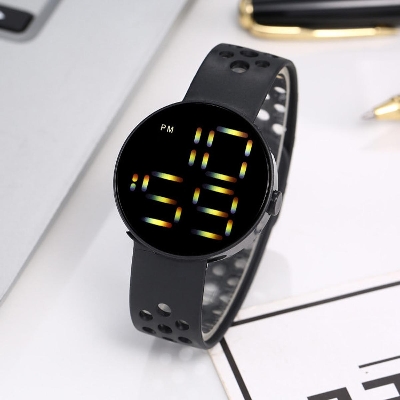 Picture of Men's Watch LED Digital Watch for Men Women Sports Silicone Watch Black 
