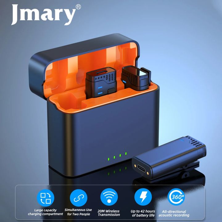 Picture of Jmary MW-16 2..4G Wireless Dual 3 in 1 Wireless Lapel Microphone For 3 in 1 Mic For iPhone Mobile & Camera