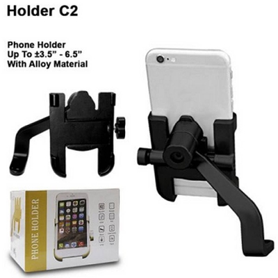 Picture of Aluminum Alloy Adjustable Bike Mobile Phone Holder Full Metal bike Motorcycle Mobile Holder Phone Bracket Mountain Bike Mobile Stand C2