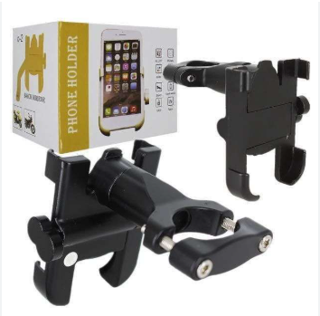 Picture of Metal Bike Mobile Holder For mobile phone bracket motorcycle bicycle takeaway rider -Black Easy to Use and Maintain C1