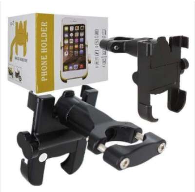 Picture of Metal Bike Mobile Holder For mobile phone bracket motorcycle bicycle takeaway rider -Black Easy to Use and Maintain C1