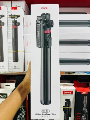 Picture of Ulanzi MT-78 Black Quick-Release Tripod with Cold Shoe Mount & Wireless Remote for Smartphones & Cameras