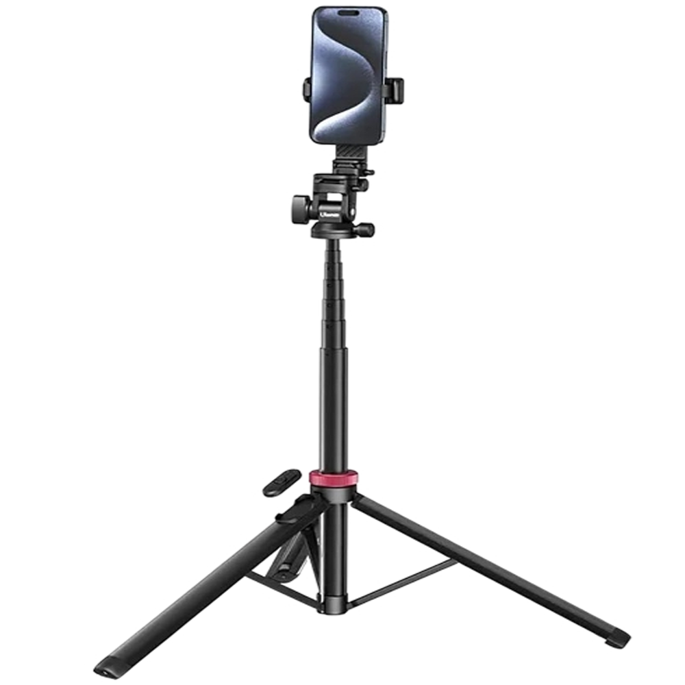 Picture of Ulanzi MT-78 Black Quick-Release Tripod with Cold Shoe Mount & Wireless Remote for Smartphones & Cameras