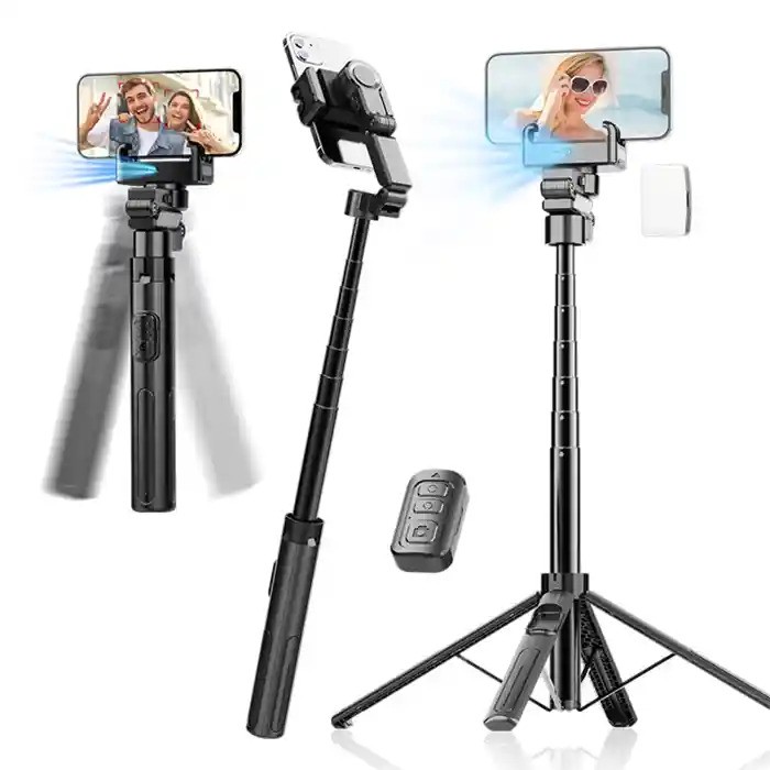 Picture of C16 Handheld Gimbal Stabilizer AI Face Tracking Smart Stabilizer Selfie Stick Tripod & Wireless Remote