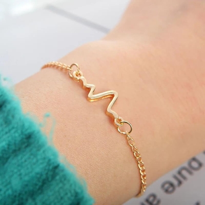 Picture of Heart Bracelet For Women Gold 