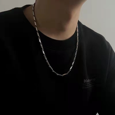 Picture of Titanium Stainless Steel Chain For Men Silver Adjustable