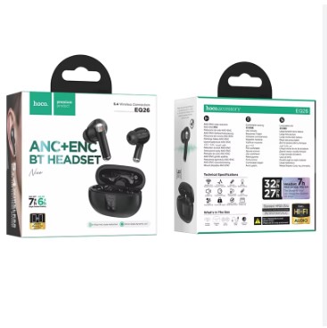 Picture of HOCO EQ26 ANC+ENC Bluetooth Earphones Sports Music Headset Portable Mini Headphone Stereo Earbuds HiFi Sounds Type-C Digital Box