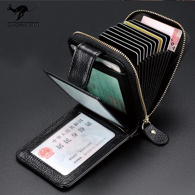 Picture of High Quality Debit or Credit Card Holder with Wallet For Men Black 