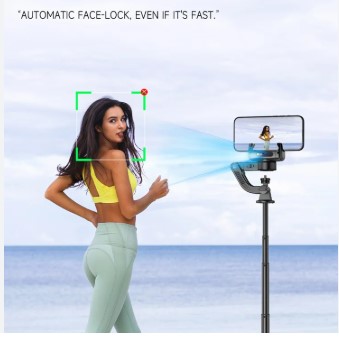 Picture of C22 Handheld Gimbal 360° AI Face Tracking Shoot Stabilizer Selfie Stick Desktop Tripod with Multifunction Remote for Smartphoes