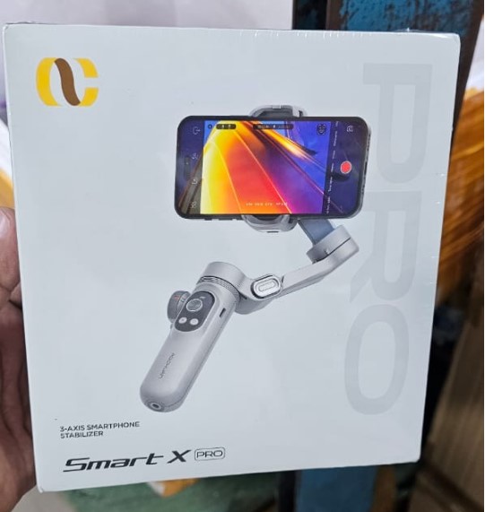 Picture of Smart X Pro 3-Axis Smart Gimbal Stabilizer Set With RGB Magnetic Light OLED Display LED Light Focus Wheel Grey Gimbal