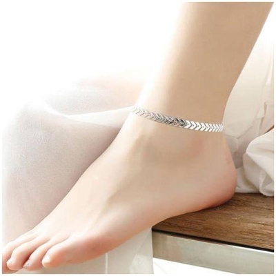 Picture of Women's Anklets Foot Chain Fashion Jewelry Ankle Bracelets for Decoration 2023 Silver 