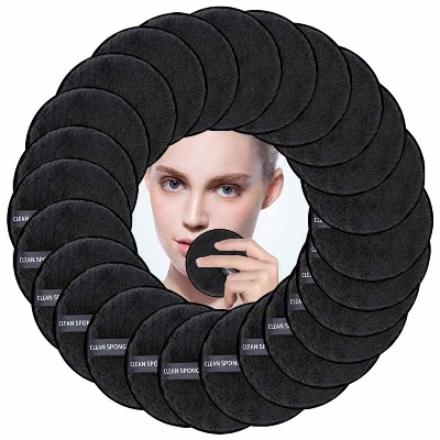 Picture of Makeup Remover Washable Reusable Cotton Pads Black 