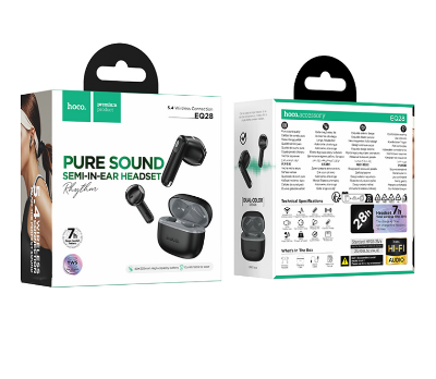 Picture of HOCO | EQ28 Bird | Bluetooth 5.4 TWS Wireless Earbuds | 7h Playtime | 320mAh Charging Case, 40mAh Earbuds | Hall Switch Auto-Pair, Touch Control, Mic | For Android & iPhone