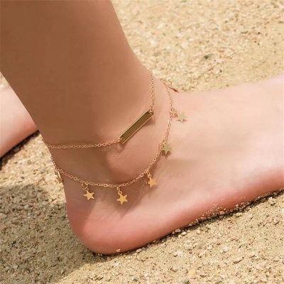 Picture of Simple Star Payel Jewelry Anklet accessories for women Gold 