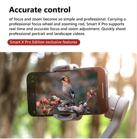 Picture of Smart X 3-Axis Gimbal Stabilizer Foldable Selfie Stick APP Control Handheld Stabilizer for Cell Phone Smartphone Mobile