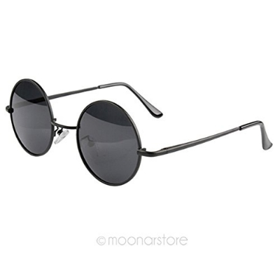 Picture of Round Sunglasses Women Black Classic Sunglasses Brand Design Black 