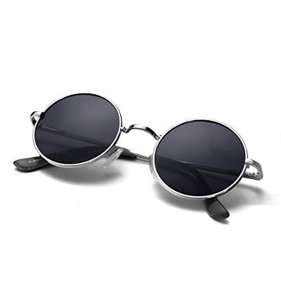 Picture of Round Sunglasses Women Black Classic Sunglasses Brand Design Black 