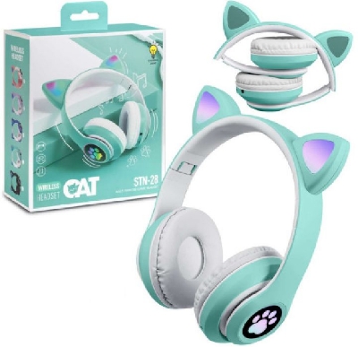 Picture of STN-28 Over Ear Music Headset Glowing Ear Headphones Foldable Wireless