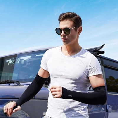 Picture of Long  Hand Gloves male female - Black Black Int: One size