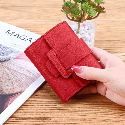 Picture of Women's PU Leather Fashion Korean purse/wallet for Girls Red 
